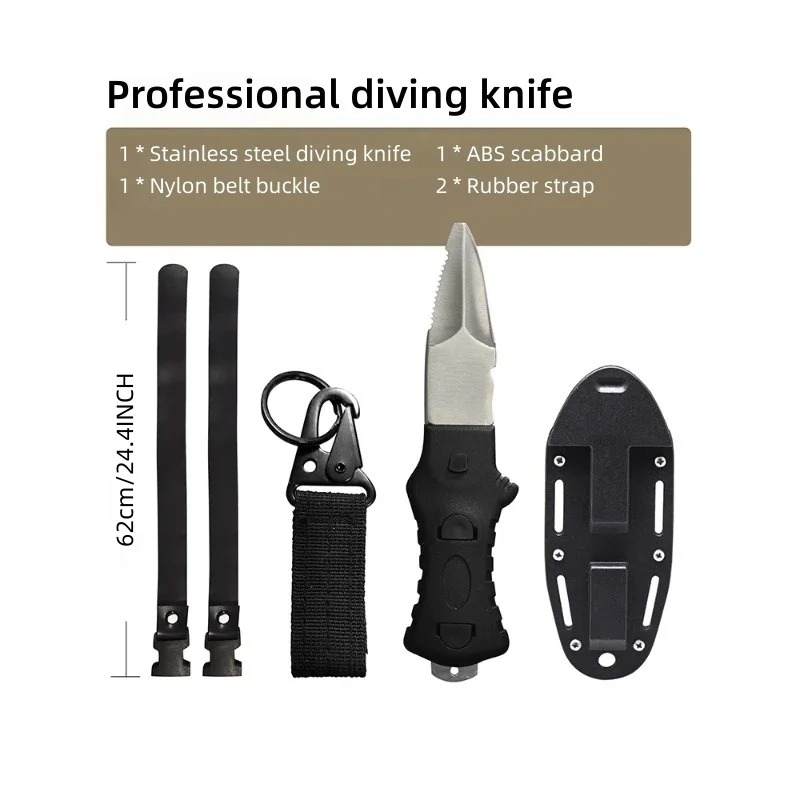 Dive Knife Titanium - Coltello da Sub per Salvataggio in